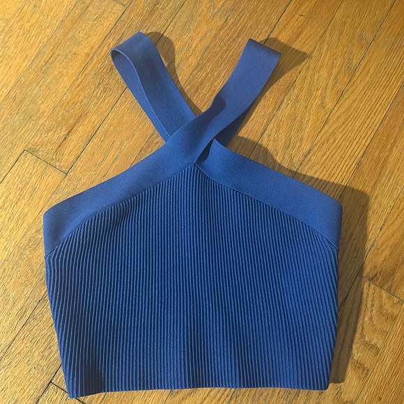 Aritzia Tops - Aritzia Babaton Sculpt Knit Criss Cross Cropped Tank Top